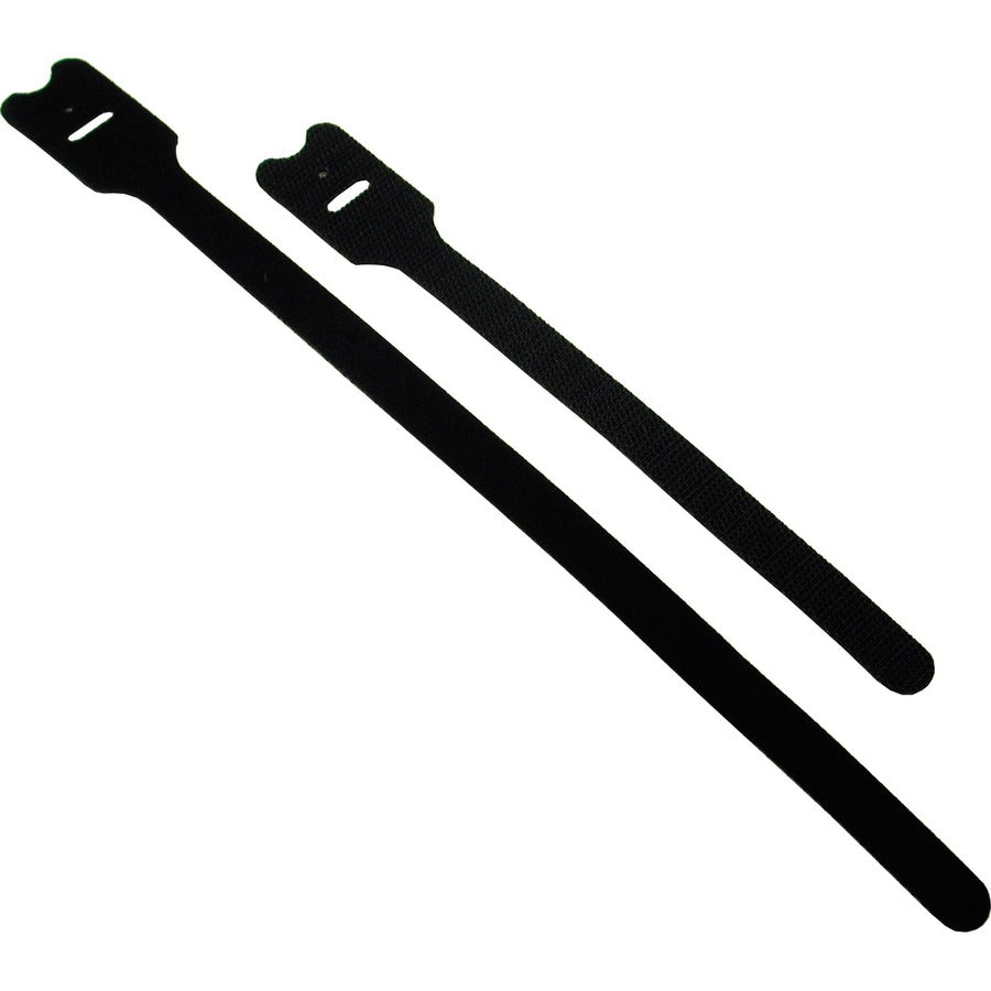 C2G 8in Screw-mountable Hook-and-Loop Cable Ties - 10pk - Cable Tie - Black - 10 Pack - 29850 - eCommerce Business Prime