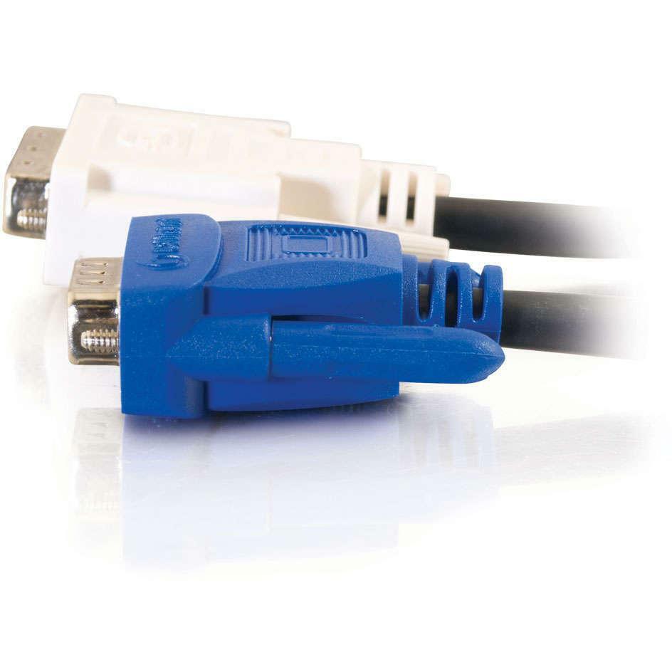 C2G 2m DVI Male to HD15 VGA Male Video Cable (6.5ft) - DVI-A Male - HD-15 Male - 6.56ft - Black - 26954 - eCommerce Business Prime