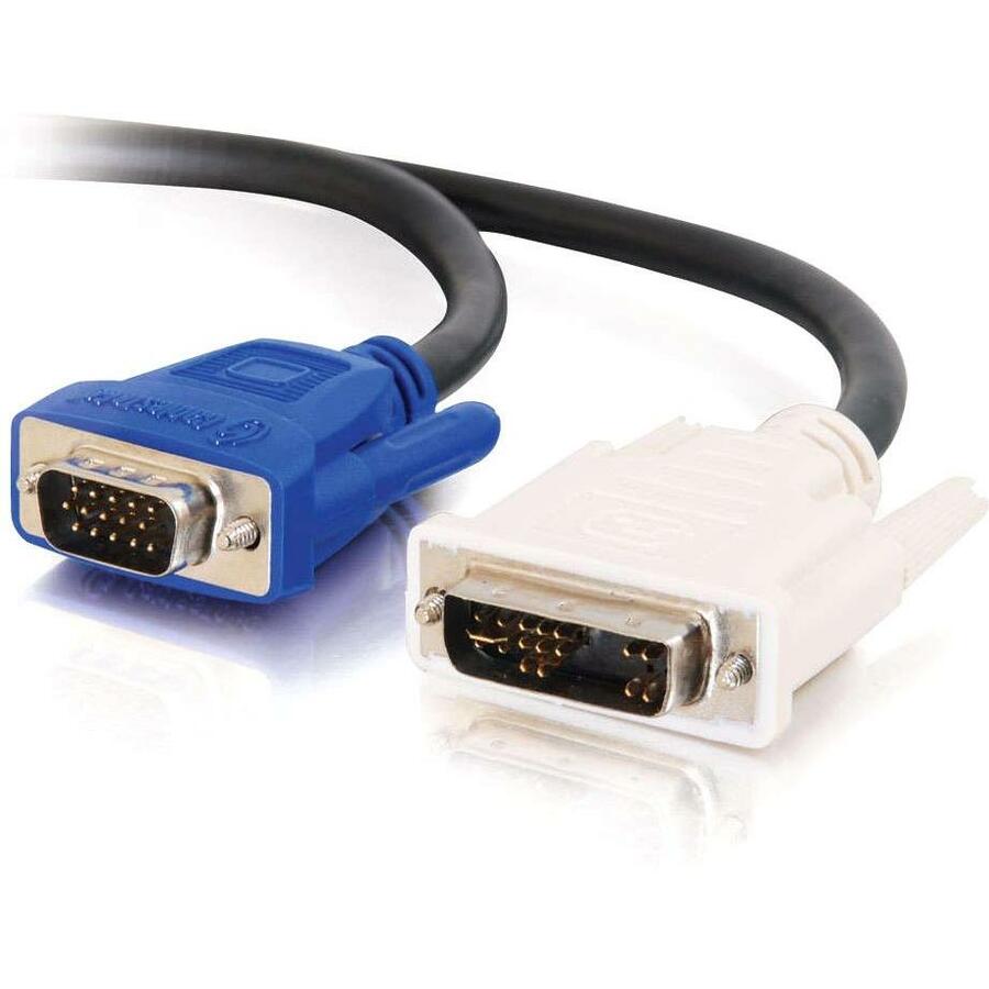 C2G 2m DVI Male to HD15 VGA Male Video Cable (6.5ft) - DVI-A Male - HD-15 Male - 6.56ft - Black - 26954 - eCommerce Business Prime
