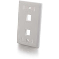 C2G 2-Port Single Gang Multimedia Keystone Wall Plate - White - 2 x Socket(s) - White - 03411 - eCommerce Business Prime