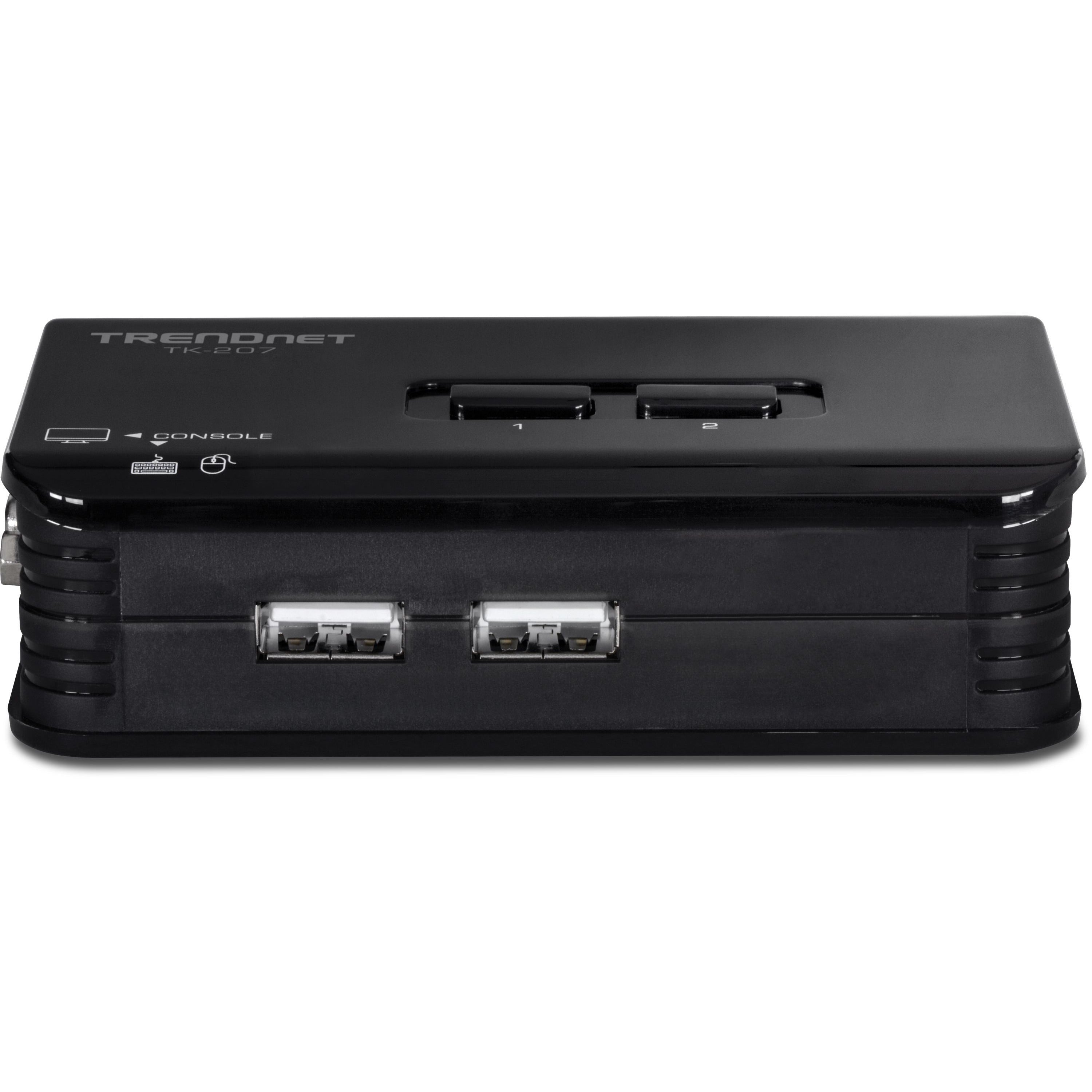 TRENDnet 2-Port USB KVM Switch And Cable Kit, 2048 x 1536 Resolution, Device Monitoring, Auto-Scan, Audible Feedback, USB 1.1, Compliant With Windows And Linux, Hot-Pluggable, White, TK-207K - 2-port ...  - TK-207K - eCommerce Business Prime
