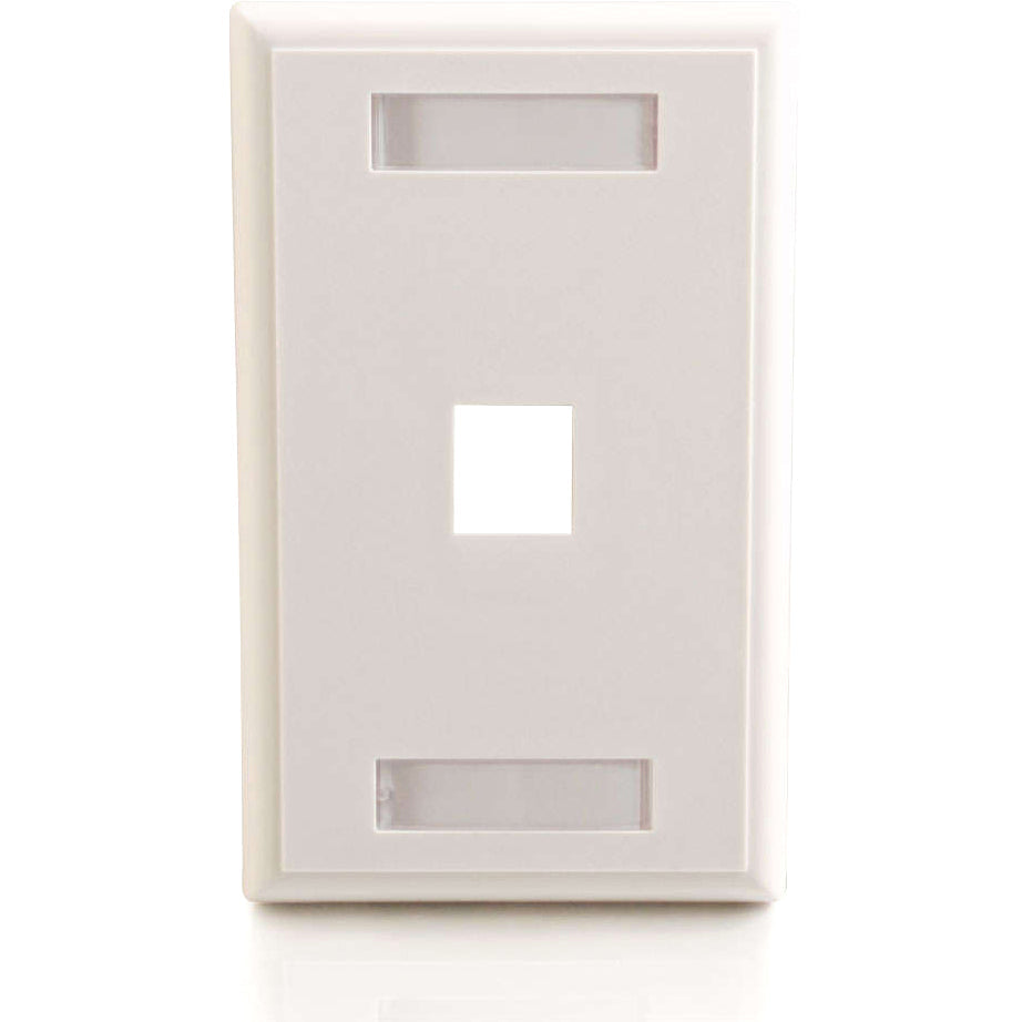 C2G 1-Port Single Gang Multimedia Keystone Wall Plate - White - 1 x Socket(s) - White - 03410 - eCommerce Business Prime