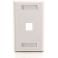 C2G 1-Port Single Gang Multimedia Keystone Wall Plate - White - 1 x Socket(s) - White - 03410 - eCommerce Business Prime