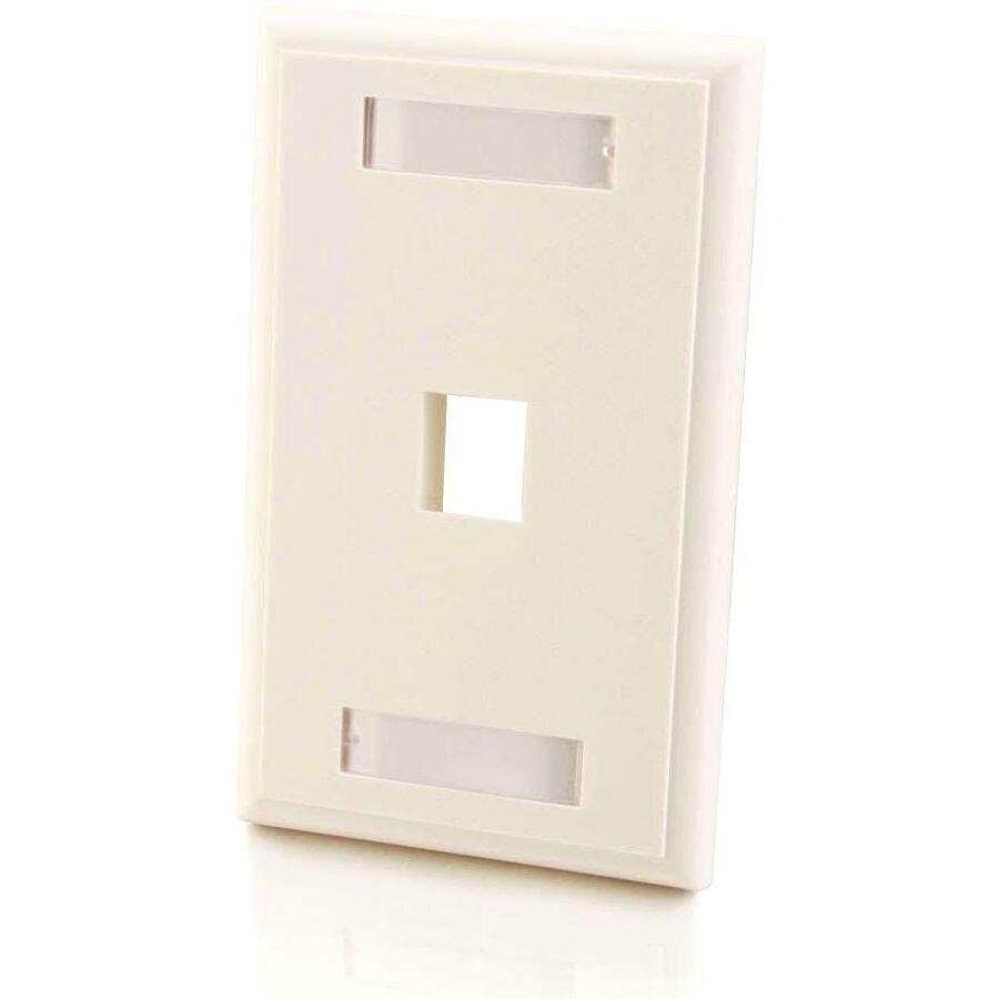 C2G 1-Port Single Gang Multimedia Keystone Wall Plate - White - 1 x Socket(s) - White - 03410 - eCommerce Business Prime