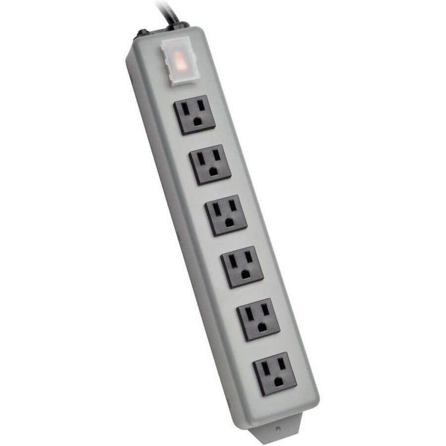 Tripp Lite Waber Power Strip Metal 5-15R 6 Outlet 5-15P 6' Cord - NEMA 5-15P - 6 NEMA 5-15R - 6ft - 6SP - eCommerce Business Prime