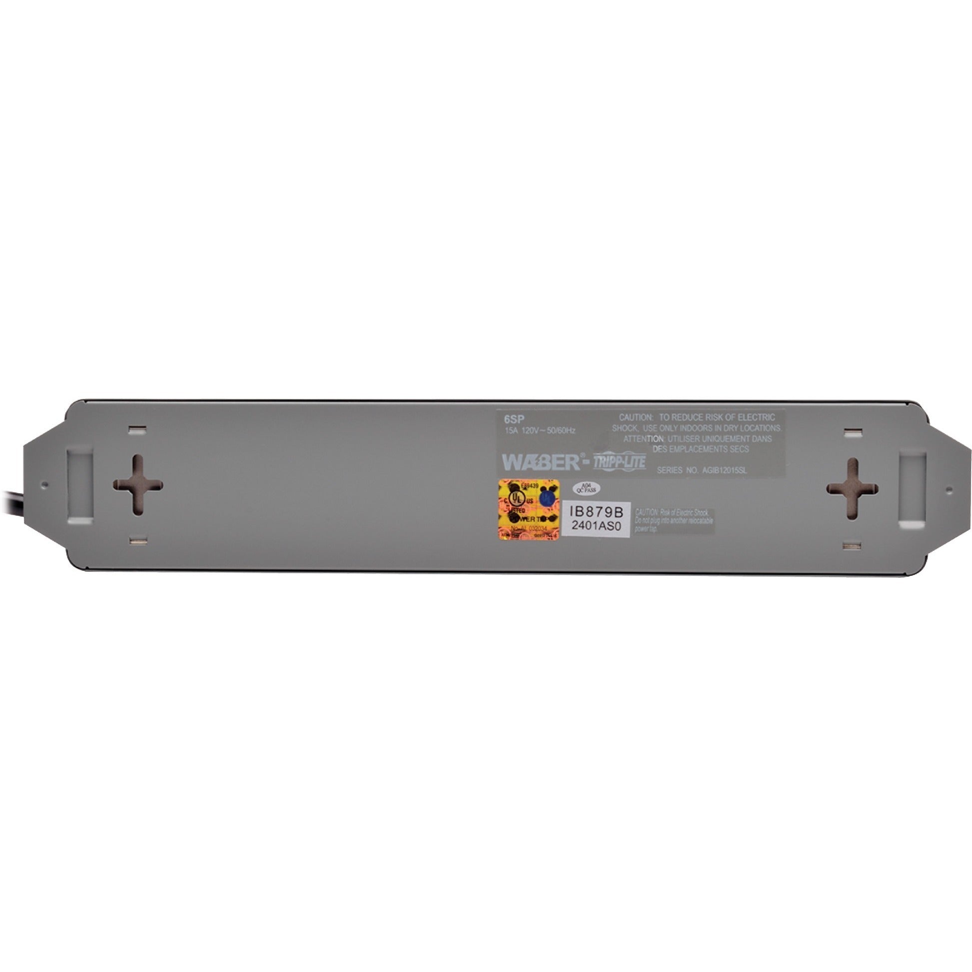 Tripp Lite Waber Power Strip Metal 5-15R 6 Outlet 5-15P 6' Cord - NEMA 5-15P - 6 NEMA 5-15R - 6ft - 6SP - eCommerce Business Prime