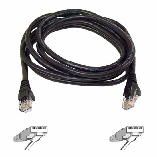 Belkin Cat.6 UTP Patch Cable - RJ-45 Male - RJ-45 Male - 7ft - Black - A3L980B07-BLK-S - eCommerce Business Prime
