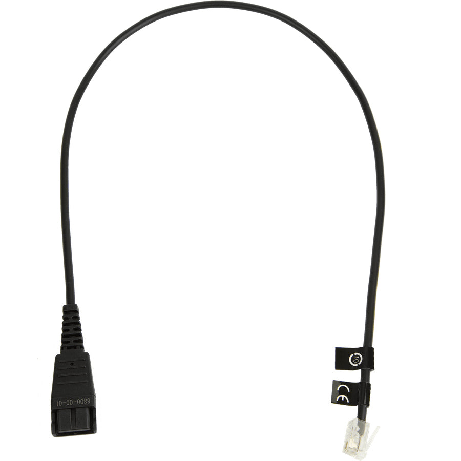 Jabra 8800-00-01 telephone cable 0.5 m Black - 8800-00-01 - eCommerce Business Prime