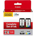 Canon PG-243 / CL-244 Original Ink Cartridge - Value Pack - Black, Color - Laser - 1287C006 CANON