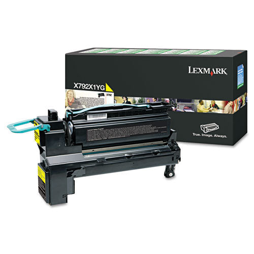 LEXMARK  Return Program Extra High-Yield Toner, 20,000 Page-Yield, Yellow - X792X1YG LEXMARK