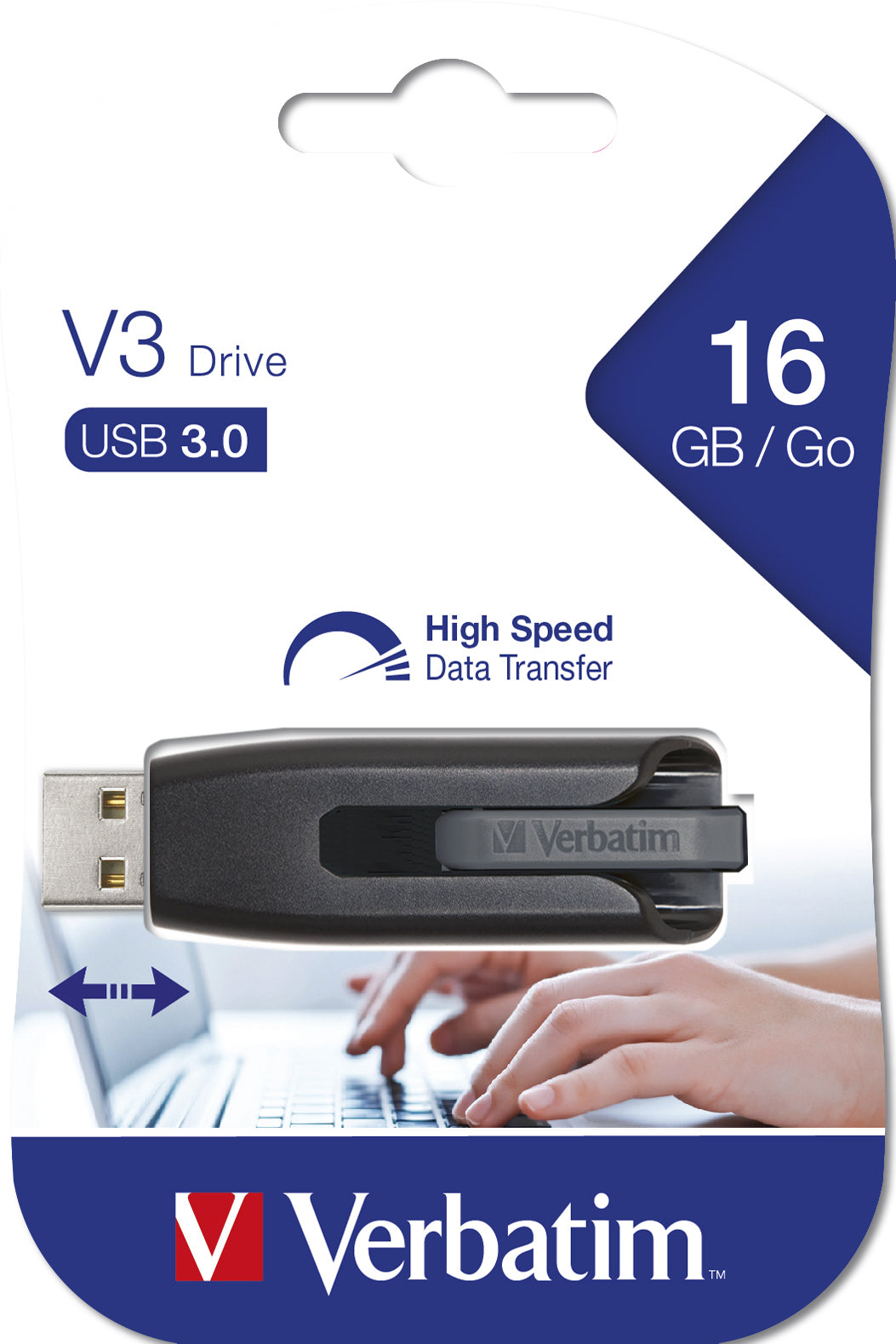 Verbatim V3 - USB 3.0 Drive 16 GB - Black - 49172 - eCommerce Business Prime
