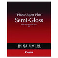CANON Photo Paper Plus Semi-Gloss, 10.2 mil, 8 x 10, Semi-Gloss White, 50/Pack - 1686B062 CANON