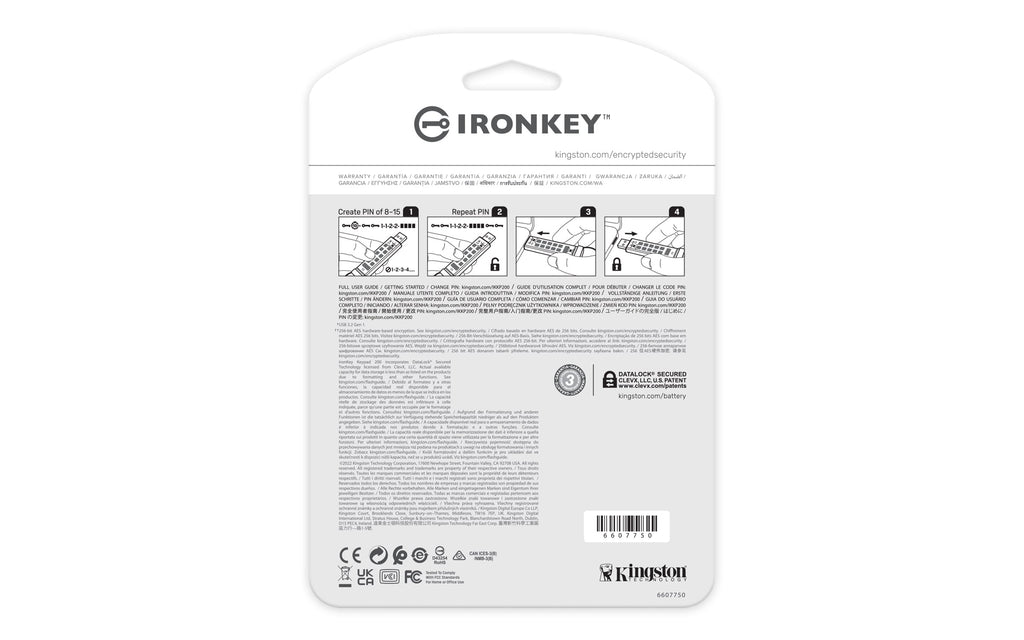 Kingston Technology IronKey 16GB Keypad 200, FIPS 140-3 Lvl 3 AES-256 Hardware Encrypted - IKKP200/16GB - eCommerce Business Prime