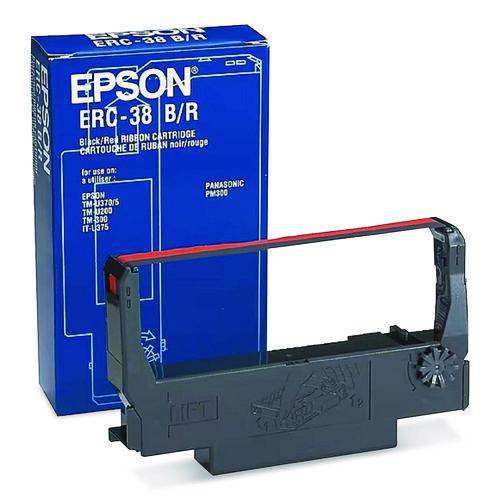 EPSON ERC38BR Ribbon, Black/Red - ERC-38BR EPSON