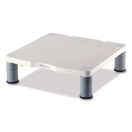 FELLOWES Standard Monitor Riser, For 21" Monitors, 13.38" x 13.63" x 2" to 4", Platinum/Graphite, Su - 91712 FELLOWES
