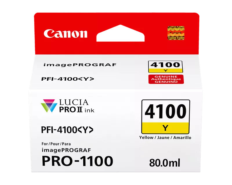 Canon LUCIA PRO II PFI-4100 Yellow Ink Tank - 6780C002 - eCommerce Business Prime