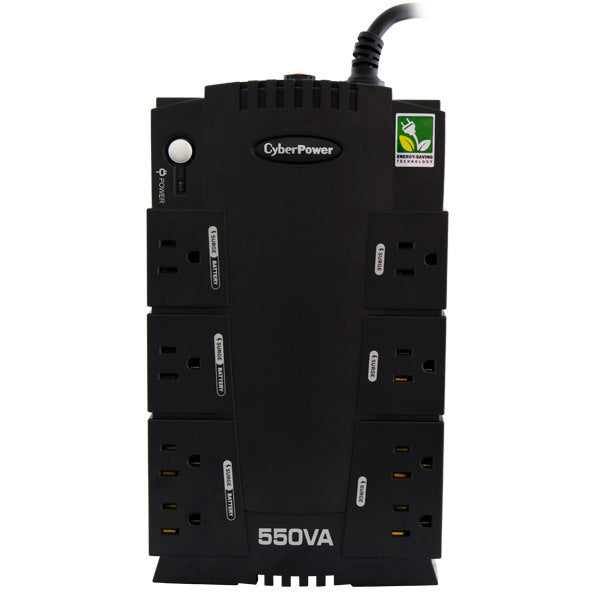 CyberPower CP550SLG uninterruptible power supply (UPS) Standby (Offline) 0.55 kVA 330 W 8 AC outlet(s) - CP550SLG - eCommerce Business Prime