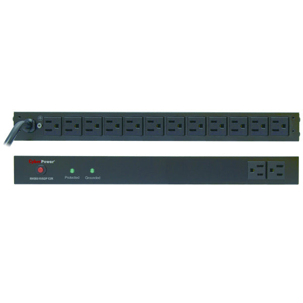 CyberPower RKBS15S2F12R surge protector Black 14 AC outlet(s) 120 V 4.57 m - RKBS15S2F12R - eCommerce Business Prime