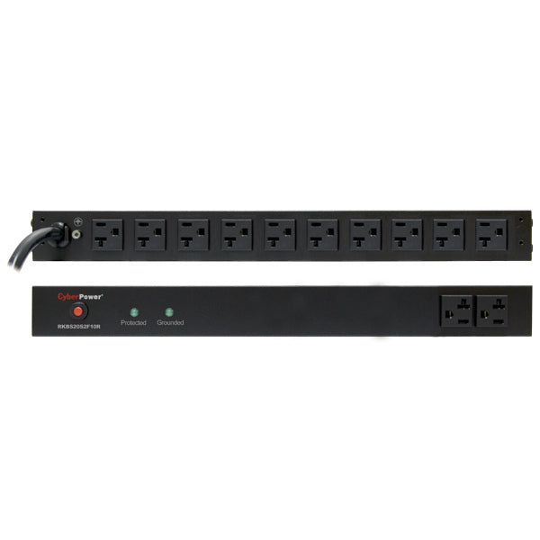 CyberPower RKBS20S2F10R surge protector Black 12 AC outlet(s) 120 V 4.57 m - RKBS20S2F10R - eCommerce Business Prime