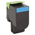 LEXMARK  Return Program Toner, 1,000 Page-Yield, Cyan - 80C10C0 LEXMARK