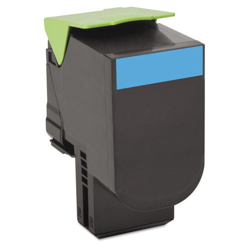 LEXMARK  Return Program Toner, 1,000 Page-Yield, Cyan - 80C10C0 LEXMARK