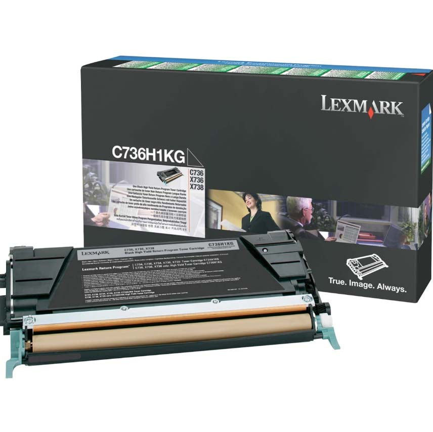 Lexmark C/X736, X738 Black Toner Cartridge Return Program, TAA - C736H4KG LEXMARK