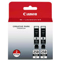 CANON  (PGI-250XL) ChromaLife100 High-Yield Ink, 500 Page-Yield, Black, 2/Pack - 6432B004 CANON