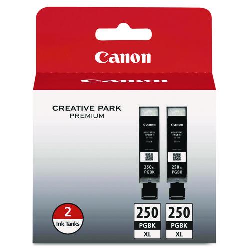 CANON  (PGI-250XL) ChromaLife100 High-Yield Ink, 500 Page-Yield, Black, 2/Pack - 6432B004 CANON