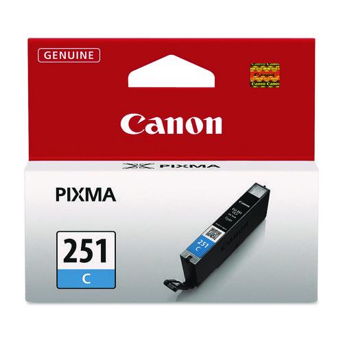 CANON  (CLI-251) ChromaLife100 Ink, 304 Page-Yield, Cyan - 6514B001 CANON