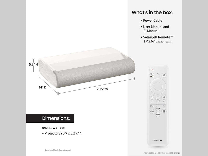 Samsung The Premiere 7 Ultra short throw projector UHD 4K (3840x2160) White - SP-LPU7DSAXXZA - eCommerce Business Prime