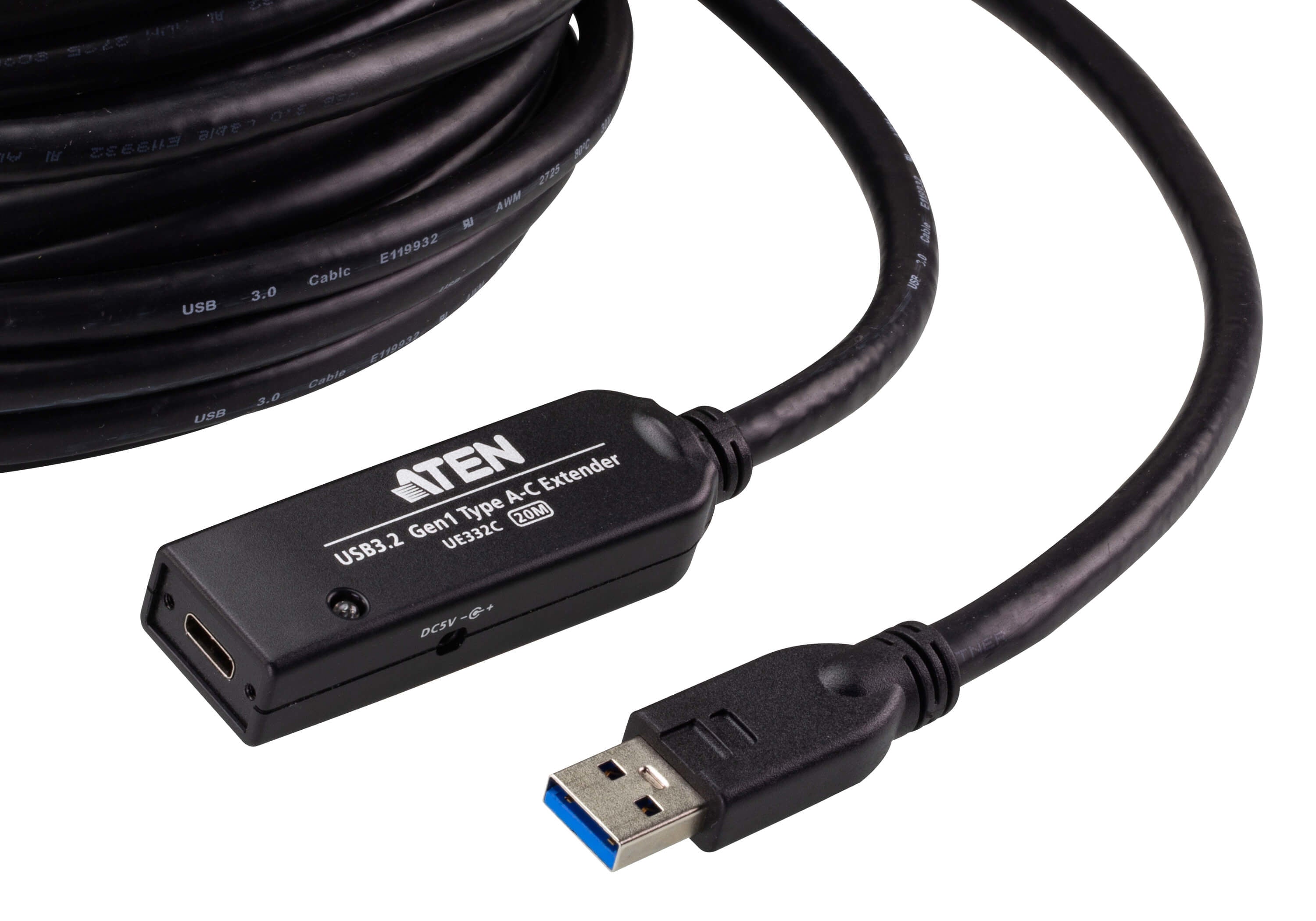 ATEN UE332C USB cable USB 3.2 Gen 1 (3.1 Gen 1) 20 m USB A Black - UE332C - eCommerce Business Prime