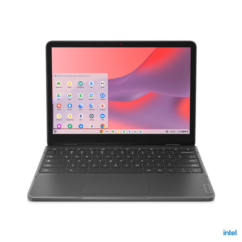 Lenovo 500e Yoga Chromebook 31 cm (12.2") Touchscreen WUXGA Intel® N N100 4 GB LPDDR5-SDRAM 32 GB eMMC Wi-Fi 6E (802.11ax) ChromeOS Grey - 82W4000AUS - eCommerce Business Prime