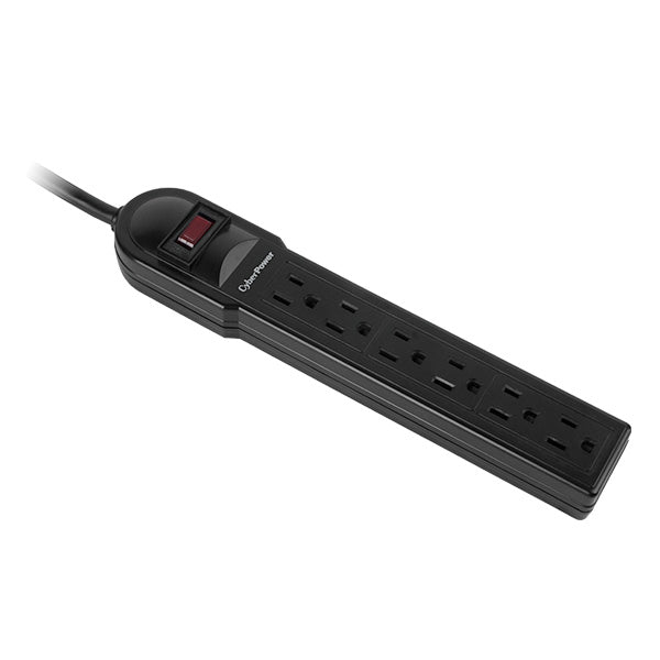 CyberPower CSB606 surge protector Black 6 AC outlet(s) 125 V 1.829 m - CSB606 - eCommerce Business Prime