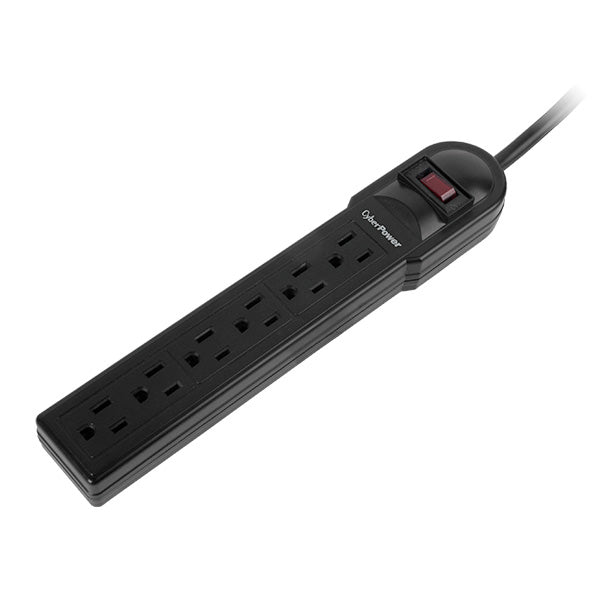 CyberPower CSB606 surge protector Black 6 AC outlet(s) 125 V 1.829 m - CSB606 - eCommerce Business Prime