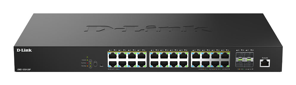 D-Link 28-Port 2.5G Multi-Gigabit PoE++ Smart Managed Switch with 4 x 10G SFP+ Ports - DMS-1250-28P - eCommerce Business Prime