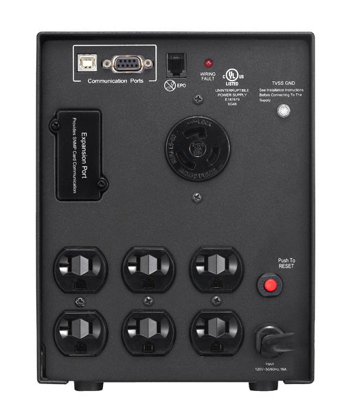 CyberPower PR2200LCDSL uninterruptible power supply (UPS) Line-Interactive 2.07 kVA 1980 W 7 AC outlet(s) - PR2200LCDSL - eCommerce Business Prime