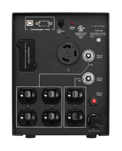 CyberPower PR3000LCDSL uninterruptible power supply (UPS) Line-Interactive 3 kVA 2700 W 7 AC outlet(s) - PR3000LCDSL - eCommerce Business Prime