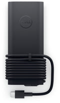 Dell laptop charger with cable on a white background