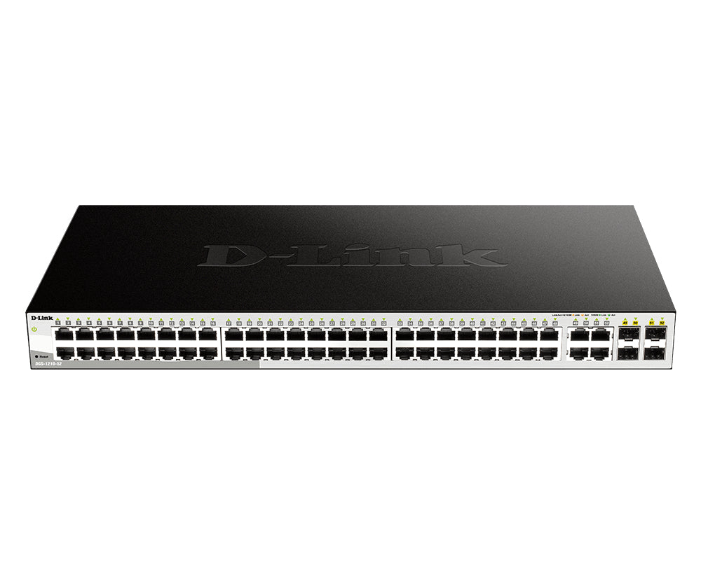 D-Link 52-Port Gigabit Smart Managed Switch including 4 x 100/1000Mbps Combo Ports - DGS-1210-52 - eCommerce Business Prime