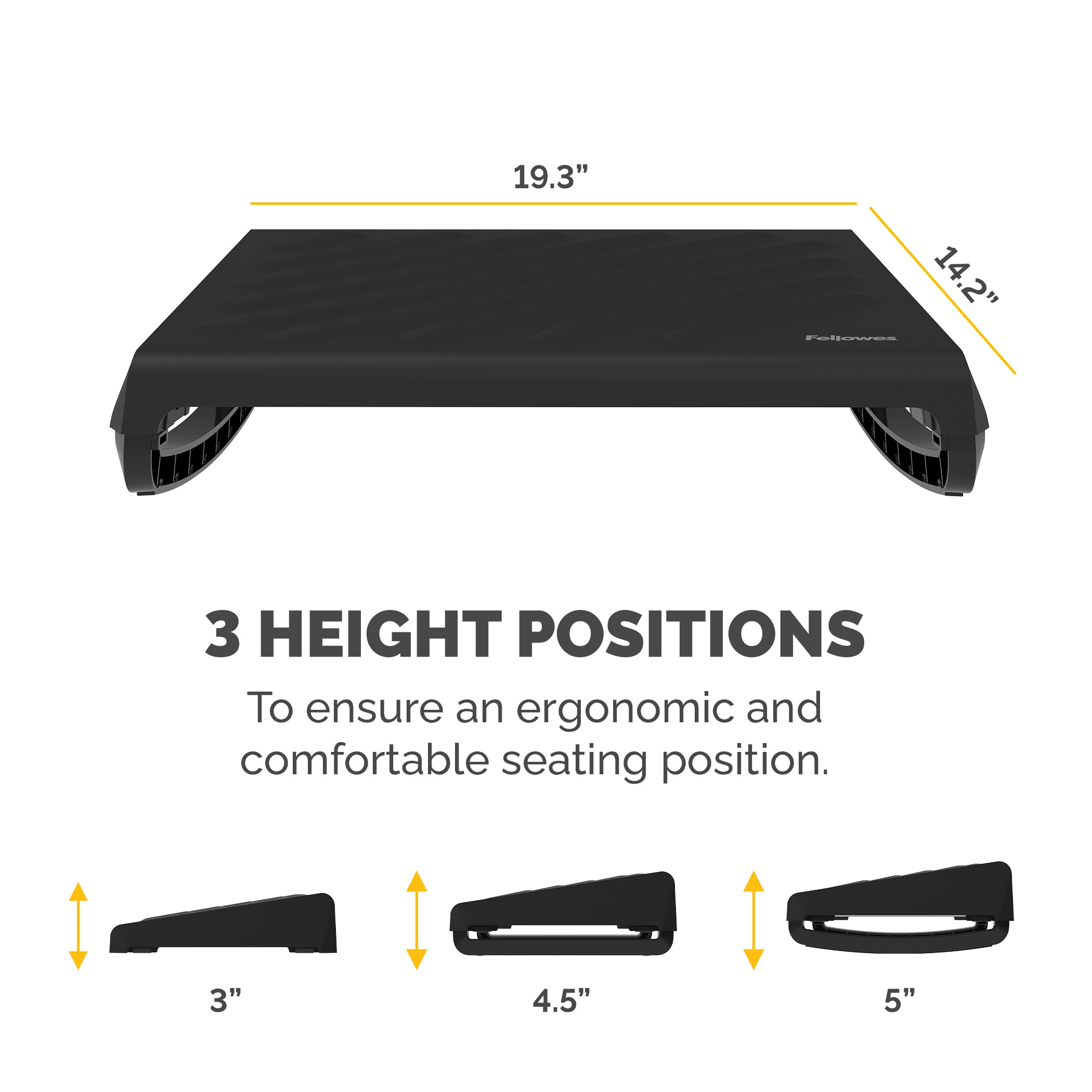Fellowes Breyta Foot Rest - Black - 100098566 - eCommerce Business Prime