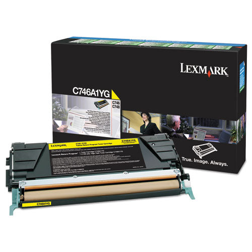 LEXMARK  Return Program Toner, 7,000 Page-Yield, Yellow - C746A1YG LEXMARK