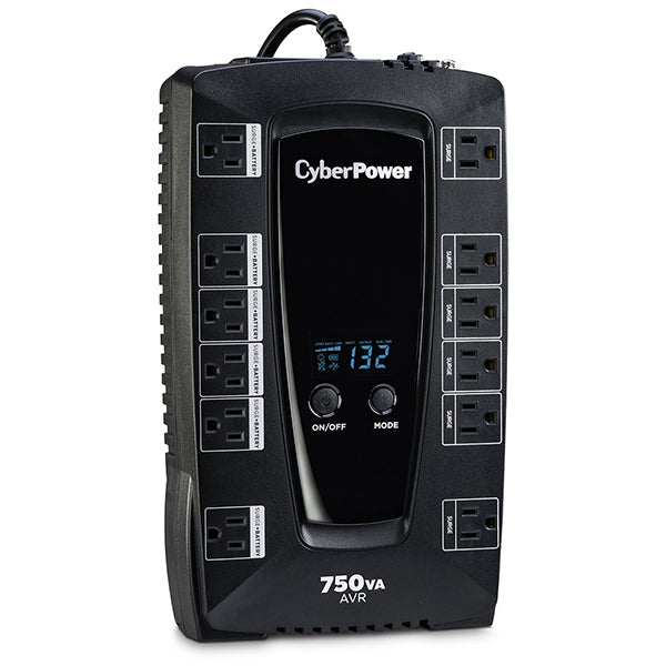 CyberPower AVRG750LCD uninterruptible power supply (UPS) Line-Interactive 0.75 kVA 450 W 12 AC outlet(s) - AVRG750LCD - eCommerce Business Prime