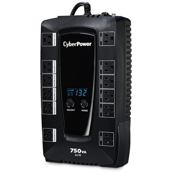 CyberPower AVRG750LCD uninterruptible power supply (UPS) Line-Interactive 0.75 kVA 450 W 12 AC outlet(s) - AVRG750LCD - eCommerce Business Prime