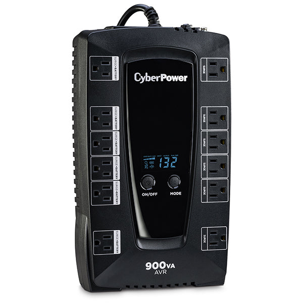 CyberPower AVRG900LCD uninterruptible power supply (UPS) Line-Interactive 0.9 kVA 480 W 12 AC outlet(s) - AVRG900LCD - eCommerce Business Prime