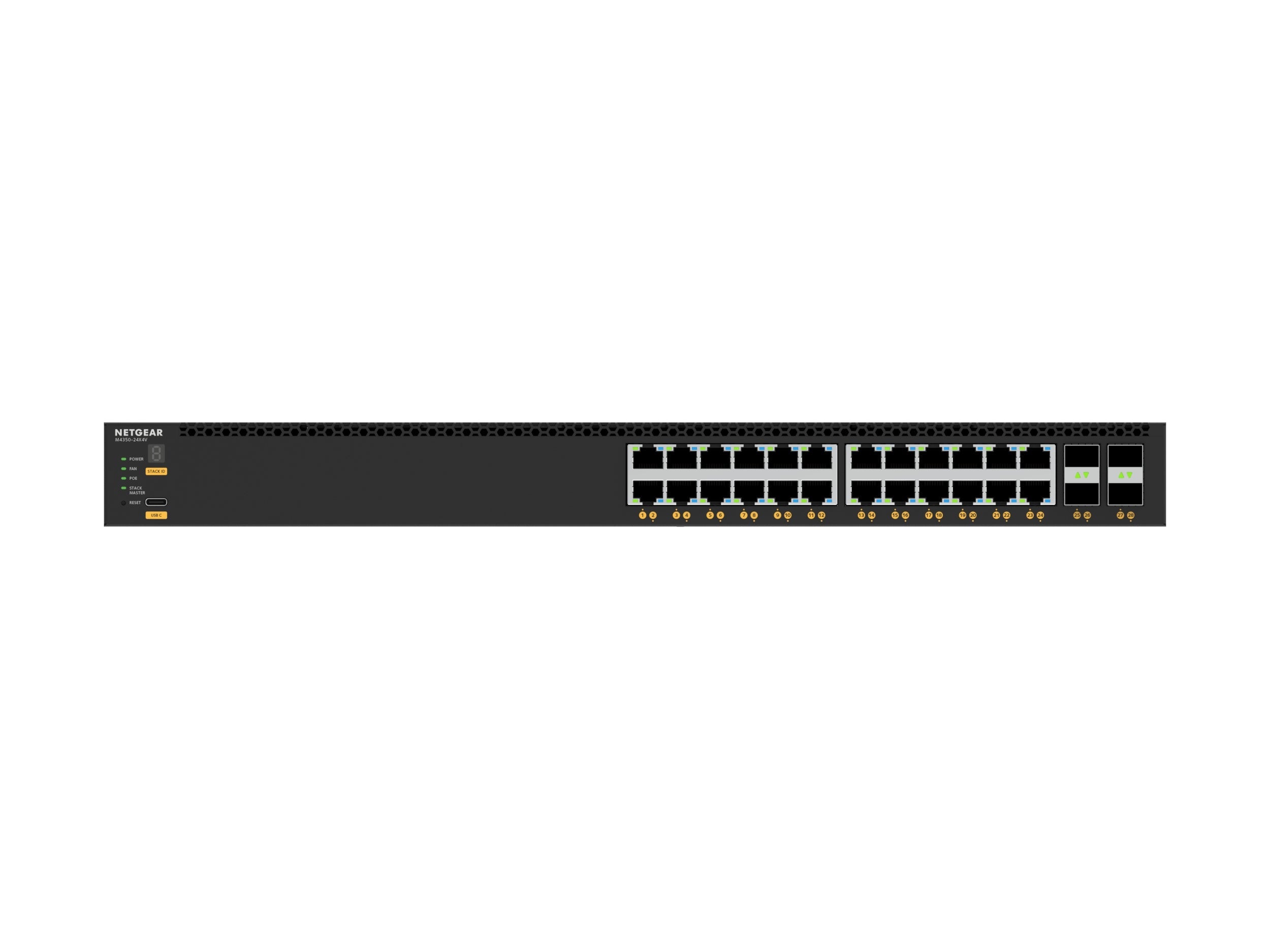 NETGEAR M4350-24X4V Managed L3 10G Ethernet (100/1000/10000) Power over Ethernet (PoE) 1U Black - XSM4328CV-100NES - eCommerce Business Prime