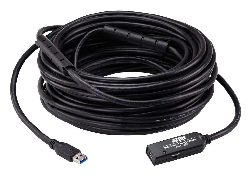 ATEN UE332C USB cable USB 3.2 Gen 1 (3.1 Gen 1) 20 m USB A Black - UE332C - eCommerce Business Prime