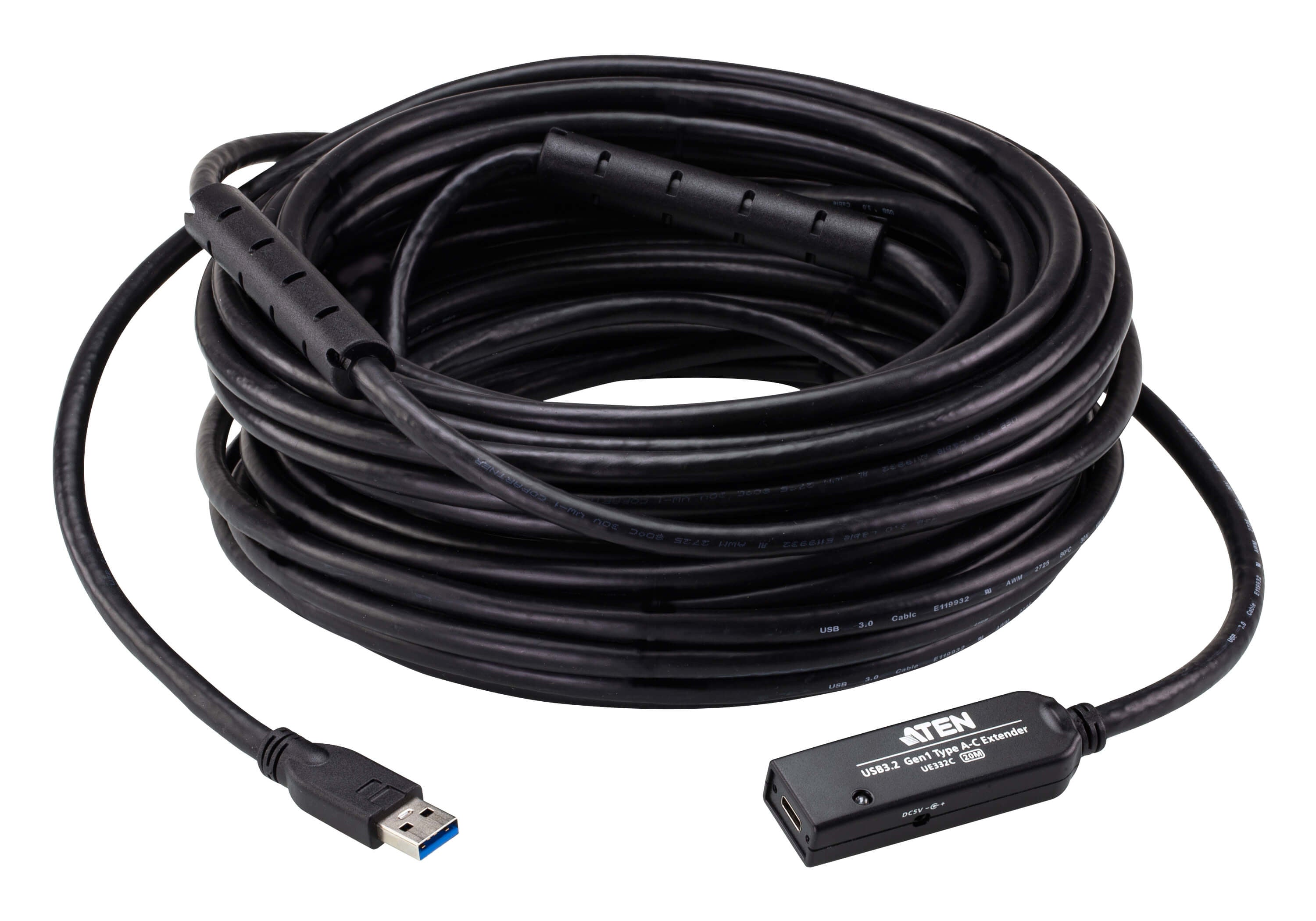 ATEN UE332C USB cable USB 3.2 Gen 1 (3.1 Gen 1) 20 m USB A Black - UE332C - eCommerce Business Prime