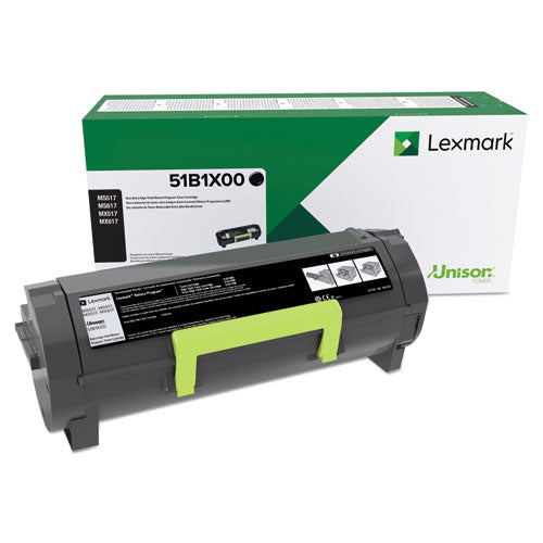 LEXMARK  Unison Extra High-Yield Toner, 20,000 Page-Yield, Black - 51B1X00 LEXMARK