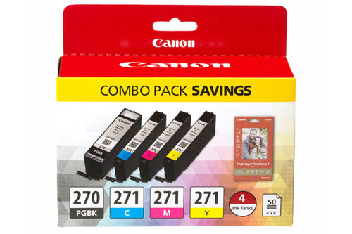 Canon PGI-270/CLI-271 ink cartridge Original Photo cyan, Photo magenta, Black, Photo yellow - 0373C005 - eCommerce Business Prime