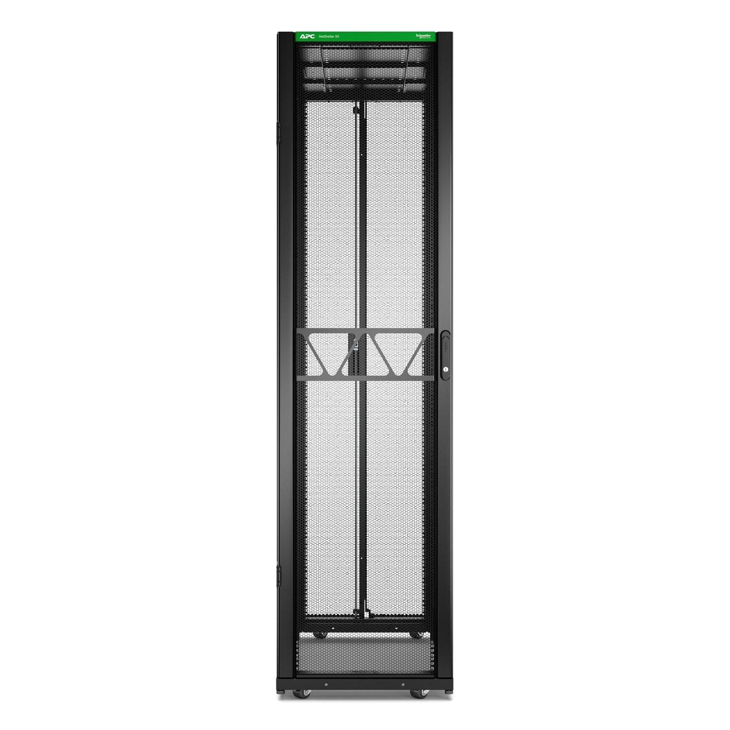 APC NetShelter SX Server Rack Gen 2, 48U, 2258H x 600W x 1200D mm, with Sides, Black - AR3307B2